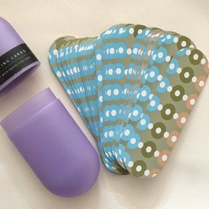 Vintage 90s Umbra Ante Oblong Playing Cards With Protective Case